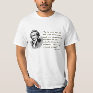 Thomas Paine en la camiseta de la libertad