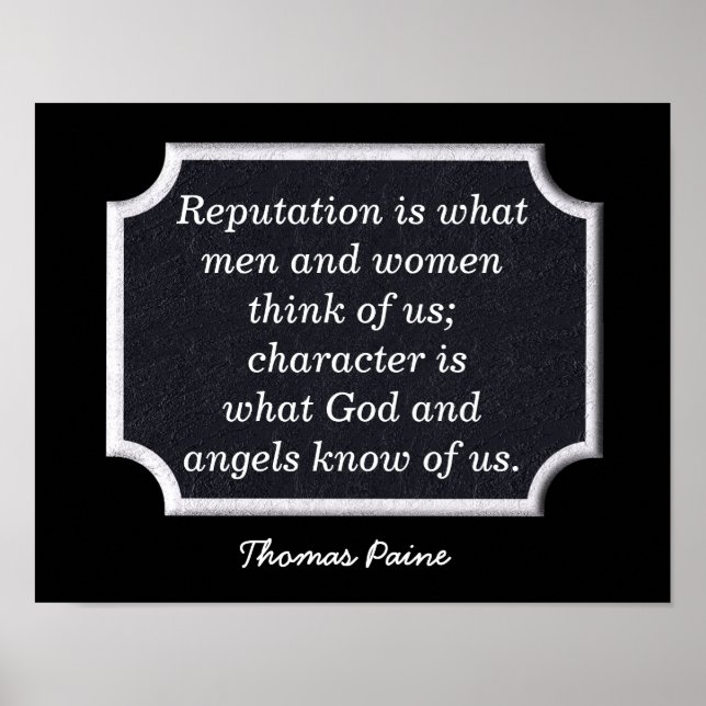 Thomas Paine - impresión de arte - cita (Frente)