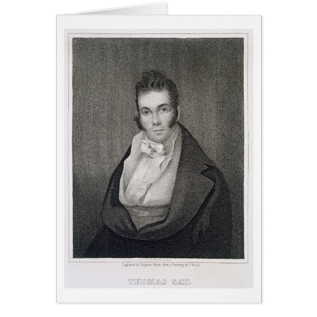 Thomas Say (1787-1834), grabado por Henry Hoppner (Frente)
