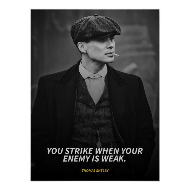 Thomas Shelby quotes Glossy Poster (Anverso)