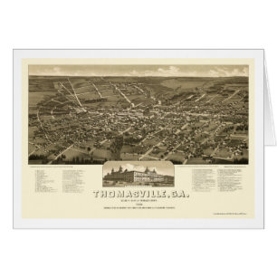 Thomasville, mapa panorámico del GA - 1885