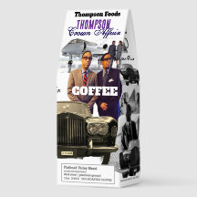 THOMPSON CROWN Coffee, 12oz Bag, Dark Roast, Flath
