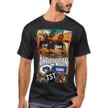 THOMPSON SPIN TWINS. Camiseta Básica Oscura