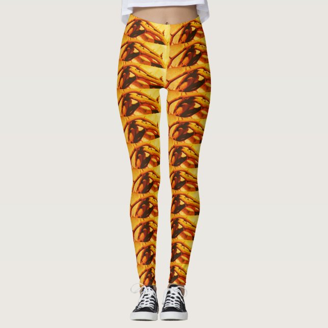 THORNY YELLOW NARANJA Leggings (Anverso)