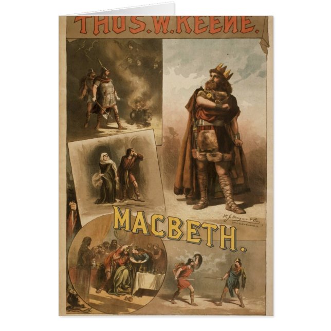 Thos. W. Keene, teatro retro de "Macbeth" (Frente)