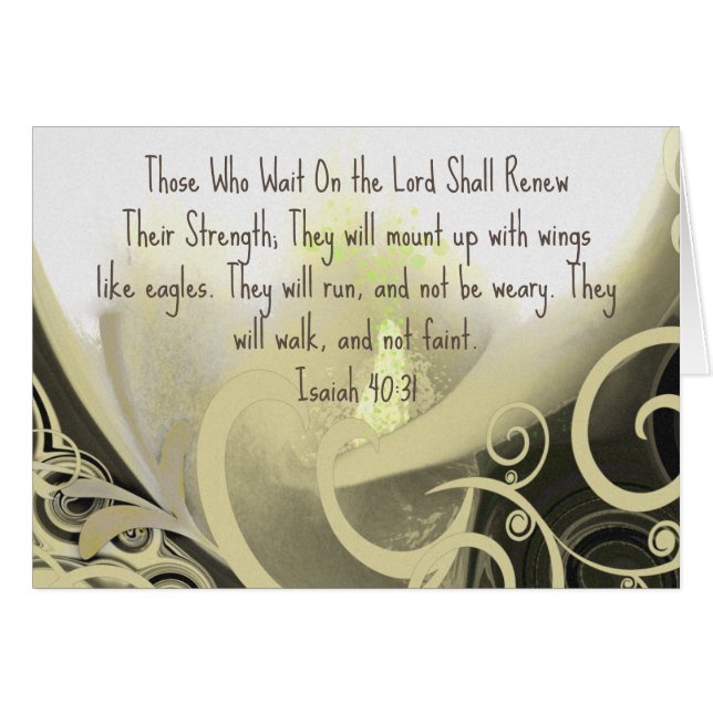 Those Who Wait On the Lord Renew Their Strength (Anverso (Horizontal))