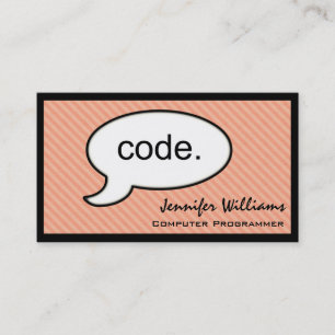 Thought Cloud Code Programmer Tarjeta de Negocios