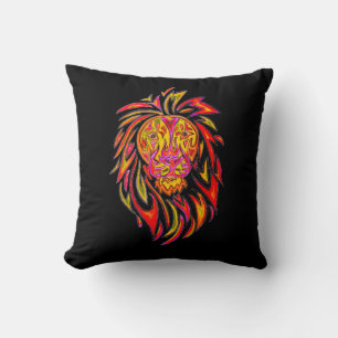 THP - 045 - León en negro - Cojín decorativo