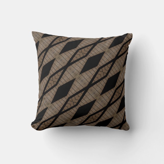 THP - 058 - Negro y Brown - Cojín decorativo (Anverso)