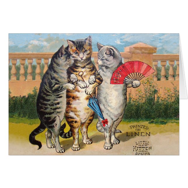 Three Little Kittens Mother Goose Illustration (Anverso (Horizontal))