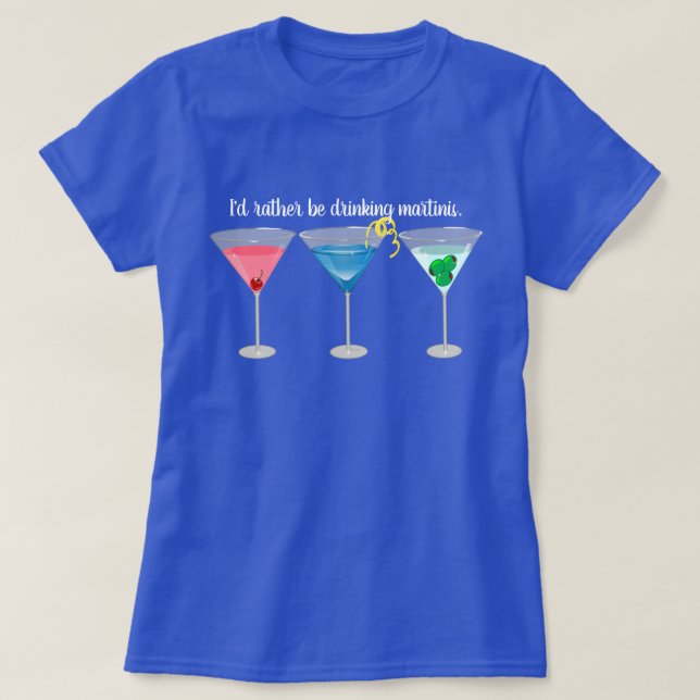 Threetinis clasificó la camiseta de los martinis (Diseño del anverso)