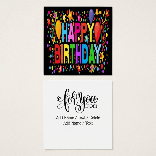 Thrifty Birthday Wishes (Anverso y reverso)