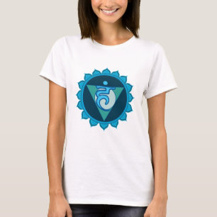 Throat Chakra Visuddha Camiseta femenina, blanca