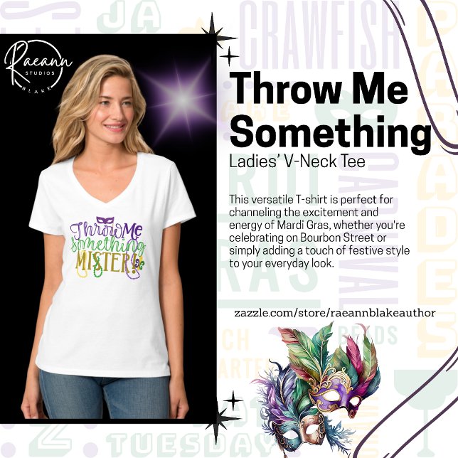 "Throw Me Something, Mister" Camiseta de Mardi Gra (Subido por el creador)