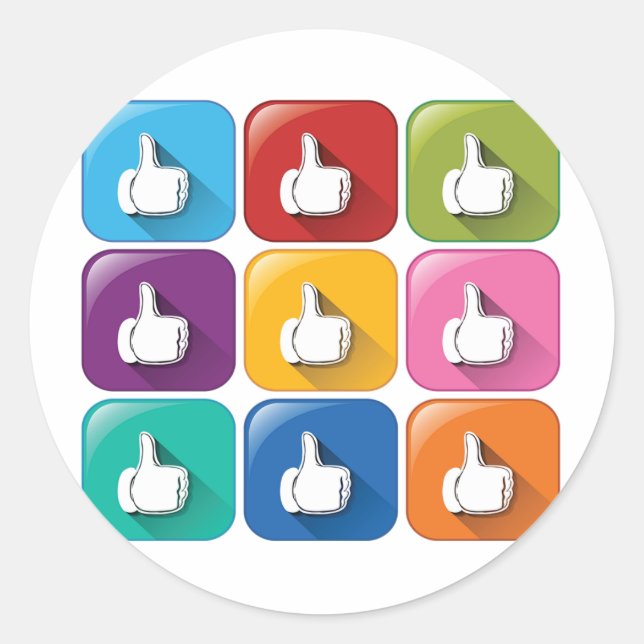 Thumbup Pegatinas (Anverso)