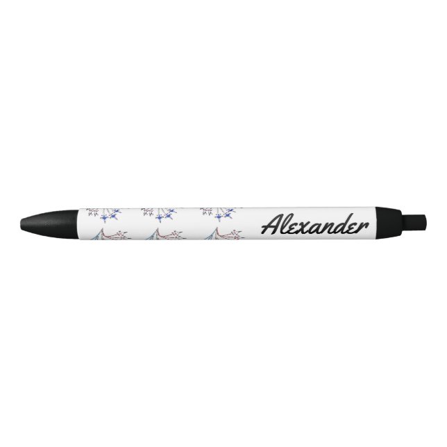 Thunderbirds Pluma personalizada de tinta negra (Anverso)