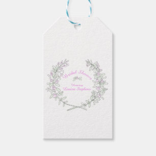 Thyme wreath novia ducha etiqueta de regalo