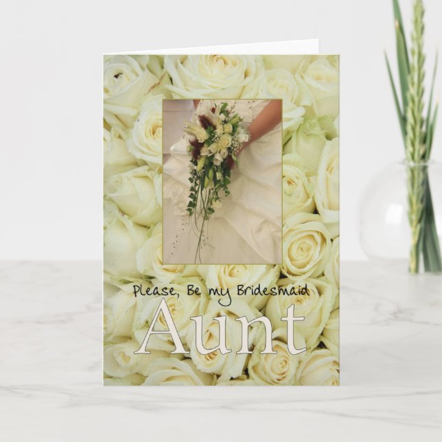 Tía Bridesmaid Invitación clásica novia (Anverso)