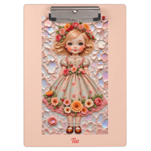 TIA ~ Chica de cosecha de vintage ~ Portapapeles