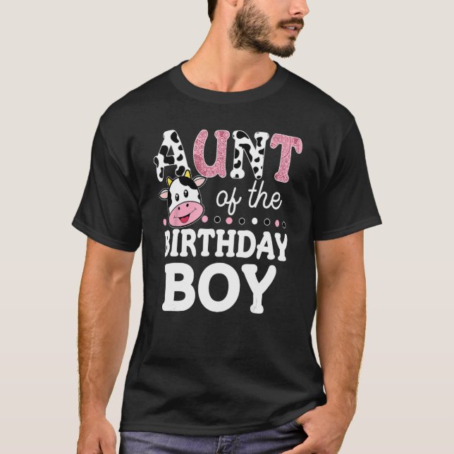 Tía del Cumpleaños Camiseta Granja Vaca Mamá Mamma (Anverso)