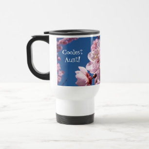 Tía más genial! Tazas de café de viaje Flores rosa