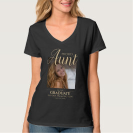 Tía Orgullosa | Camiseta de Foto de Graduación
