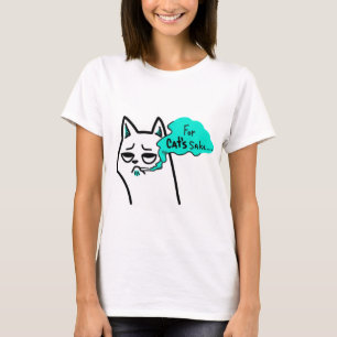 Tía, sake, tío, gatito, gracioso, gato camiseta