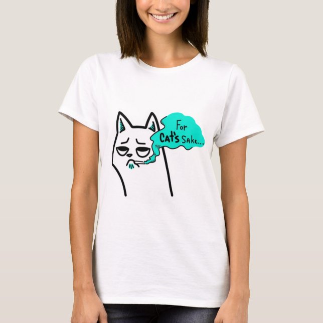 Tía, sake, tío, gatito, gracioso, gato camiseta (Anverso)