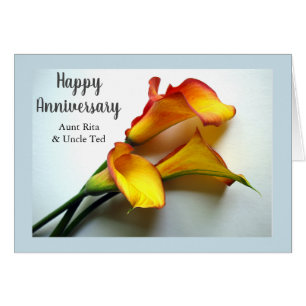 Tía y tío añaden nombres de aniversario Calla Lili