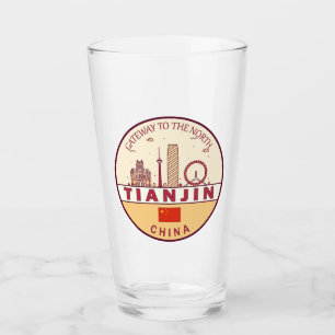Tianjin China City Skyline Emblem