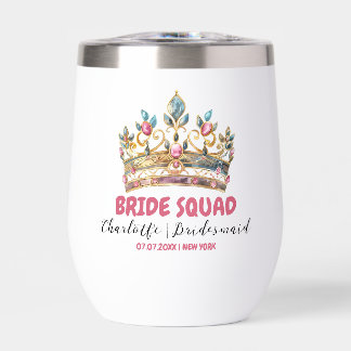 Tiara Bride Squad Bridesmaid Nombre Bachelorette