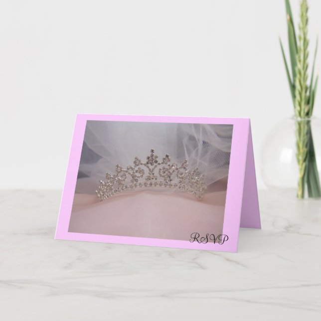 tiara, tarjeta de felicitación de RSVP (Anverso)