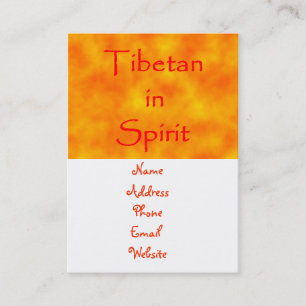 Tibetano en tarjetas de comercio de Espíritu