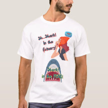 Tiburón 50 JAWS En La Camiseta De La Estaca