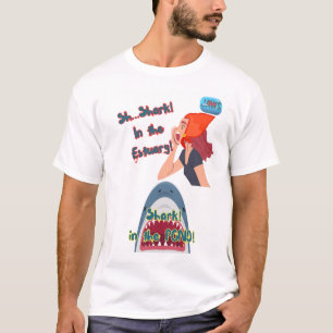 Tiburón 50 JAWS En La Camiseta De La Estaca