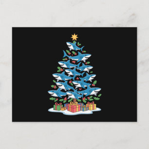 Tiburón Árbol de Navidad Acebo Navidad Océano Pesc