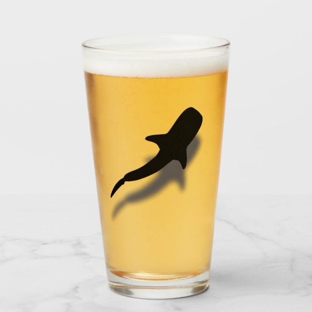 Tiburón ballena de silueta con playa de sombra (Anverso (lleno))