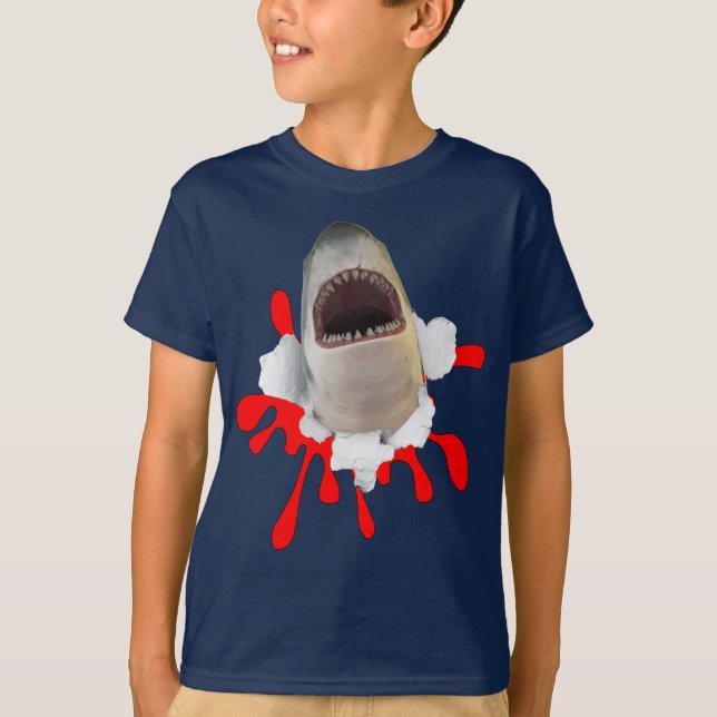 Tiburón blanco con camiseta de sangre (Anverso)