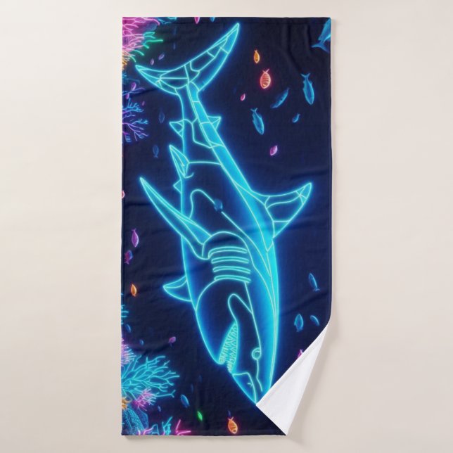 Tiburón colorido (Toalla de baño)