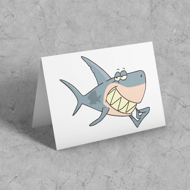 Tiburón Con Cartas De Saludo De Toothpick (Subido por el creador)