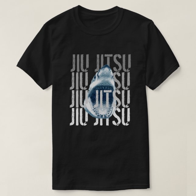 Tiburón de Jiu Jitsu ninguna camisa del soldado (Diseño del anverso)