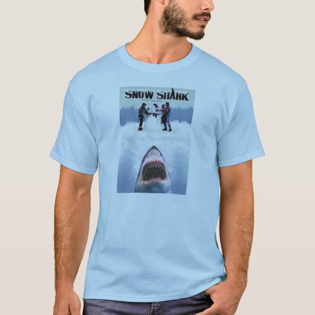 Tiburón de la nieve - camiseta del arte del (Anverso)