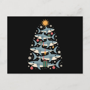 Tiburón de Navidad Árbol Copos de Nieve Navidad Fi