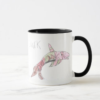 Tiburón de Sharky - taza combinada del arte del