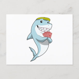 Tiburón en Poker con tarjetas de póker