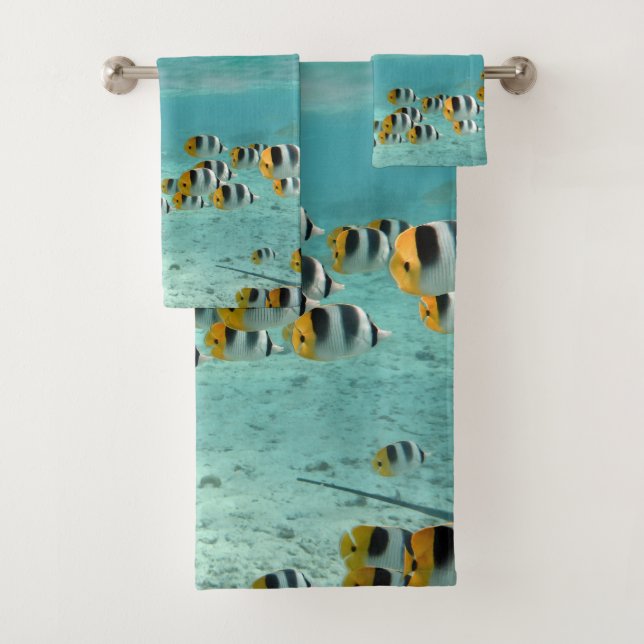 Tiburón persiguiendo peces en la laguna tropical B (In situ)