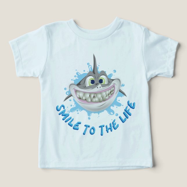 Tiburón sonriente al estilo personalizado - Sonríe (Diseño delantero )