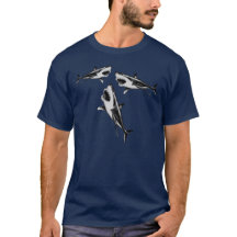 Tiburones de alimentación del frenesí camisa