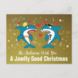 Tiburones de Navidad Tipografía Personalizada en O