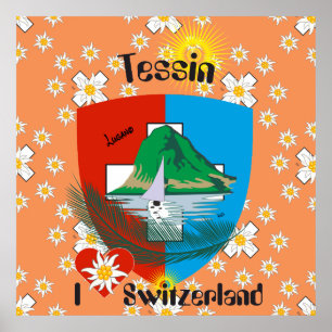 Ticino Suiza Suisse Svizzera Svizra póster